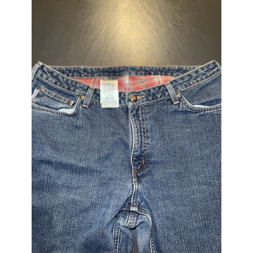 Carhartt Women's Relaxed Jeans Size 34 Vintage Warm Lined‎ Durable Outdoor Farm